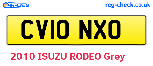 CV10NXO are the vehicle registration plates.