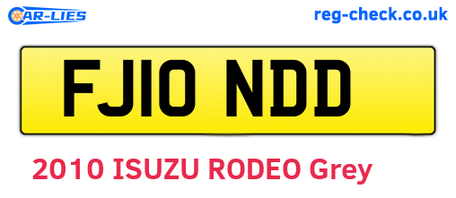 FJ10NDD are the vehicle registration plates.
