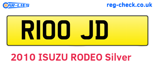 R10OJD are the vehicle registration plates.