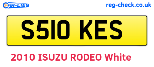 S510KES are the vehicle registration plates.