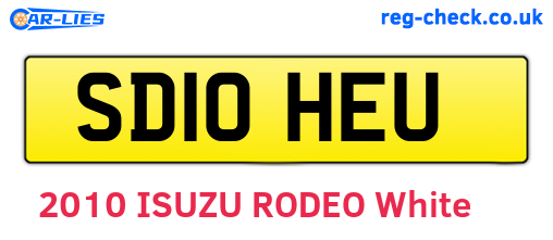 SD10HEU are the vehicle registration plates.
