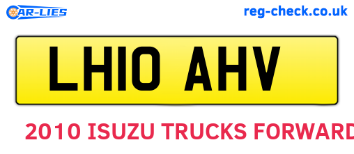 LH10AHV are the vehicle registration plates.
