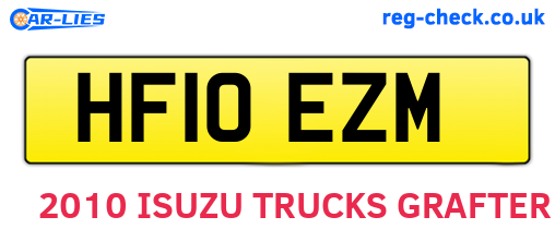 HF10EZM are the vehicle registration plates.