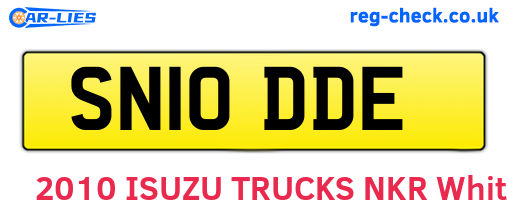 SN10DDE are the vehicle registration plates.
