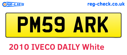 PM59ARK are the vehicle registration plates.