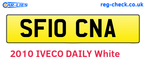 SF10CNA are the vehicle registration plates.