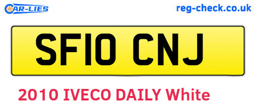 SF10CNJ are the vehicle registration plates.