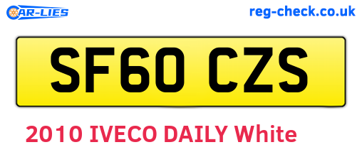 SF60CZS are the vehicle registration plates.