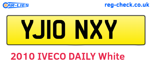 YJ10NXY are the vehicle registration plates.