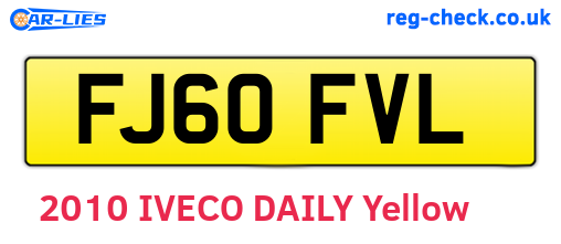 FJ60FVL are the vehicle registration plates.