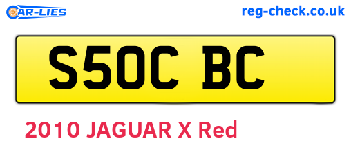 S50CBC are the vehicle registration plates.