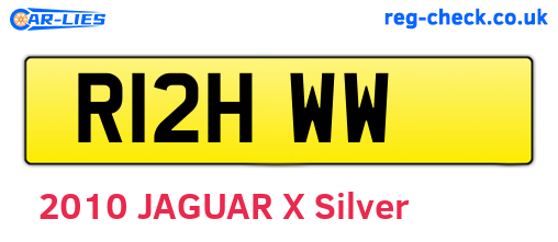 R12HWW are the vehicle registration plates.