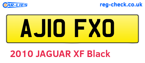 AJ10FXO are the vehicle registration plates.