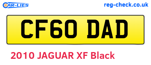 CF60DAD are the vehicle registration plates.