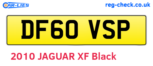 DF60VSP are the vehicle registration plates.