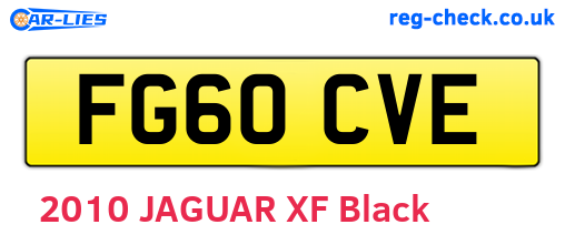 FG60CVE are the vehicle registration plates.