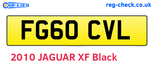 FG60CVL are the vehicle registration plates.