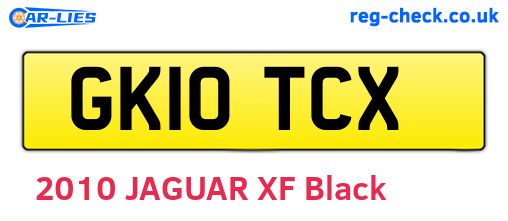 GK10TCX are the vehicle registration plates.