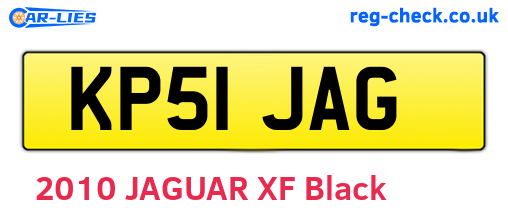 KP51JAG are the vehicle registration plates.