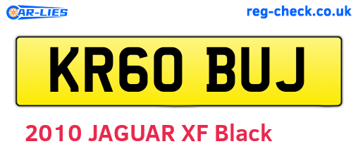 KR60BUJ are the vehicle registration plates.