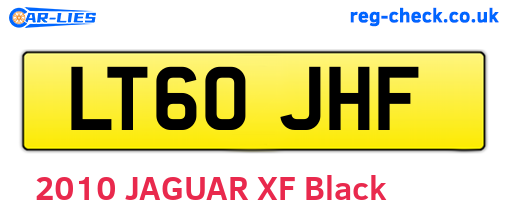 LT60JHF are the vehicle registration plates.