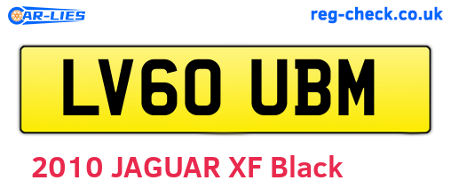 LV60UBM are the vehicle registration plates.