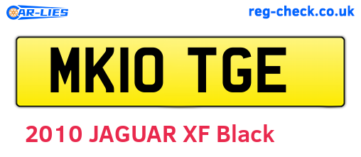 MK10TGE are the vehicle registration plates.