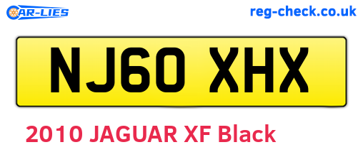 NJ60XHX are the vehicle registration plates.