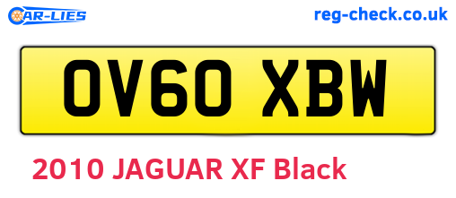 OV60XBW are the vehicle registration plates.