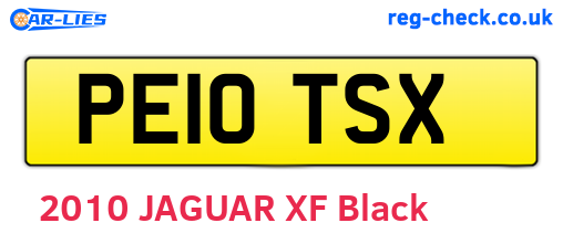 PE10TSX are the vehicle registration plates.