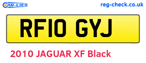 RF10GYJ are the vehicle registration plates.