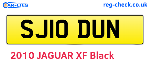 SJ10DUN are the vehicle registration plates.