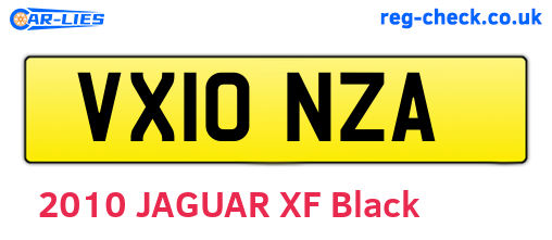VX10NZA are the vehicle registration plates.