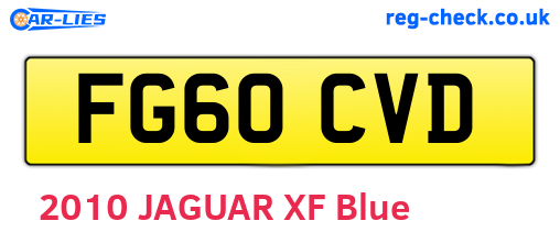 FG60CVD are the vehicle registration plates.