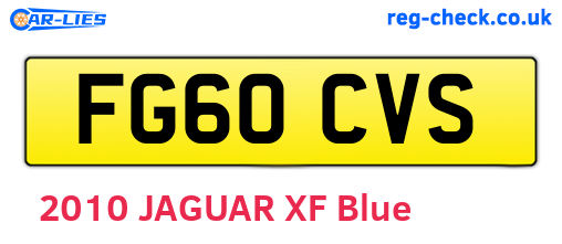 FG60CVS are the vehicle registration plates.