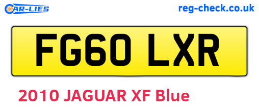 FG60LXR are the vehicle registration plates.