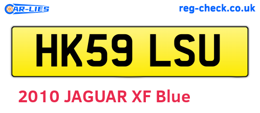 HK59LSU are the vehicle registration plates.