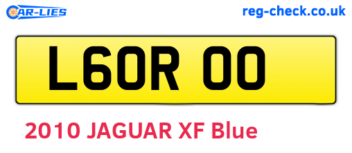 L60ROO are the vehicle registration plates.