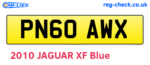 PN60AWX are the vehicle registration plates.