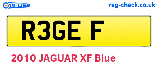 R3GEF are the vehicle registration plates.