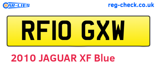 RF10GXW are the vehicle registration plates.