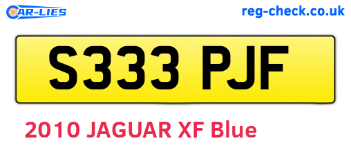 S333PJF are the vehicle registration plates.