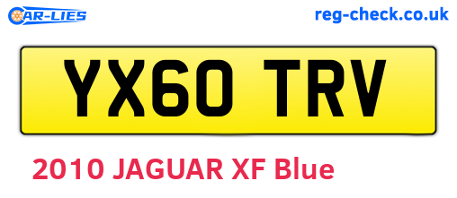 YX60TRV are the vehicle registration plates.