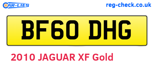 BF60DHG are the vehicle registration plates.