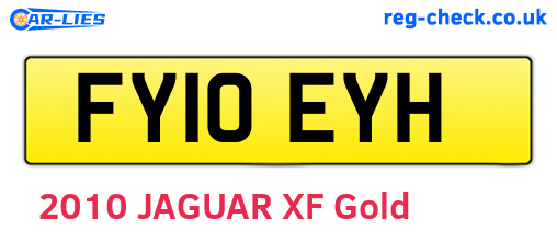 FY10EYH are the vehicle registration plates.