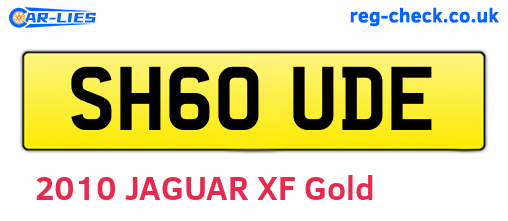 SH60UDE are the vehicle registration plates.