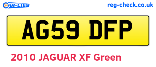 AG59DFP are the vehicle registration plates.