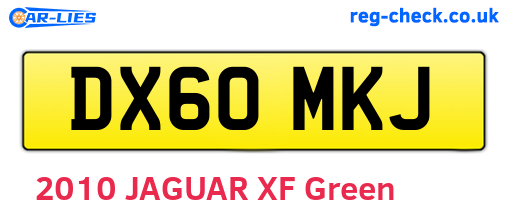 DX60MKJ are the vehicle registration plates.