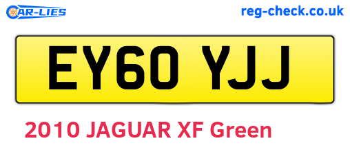 EY60YJJ are the vehicle registration plates.