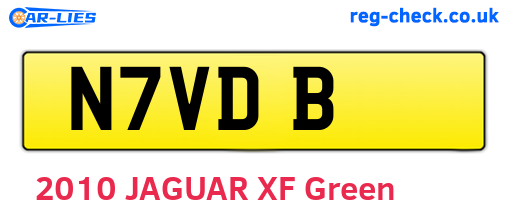 N7VDB are the vehicle registration plates.